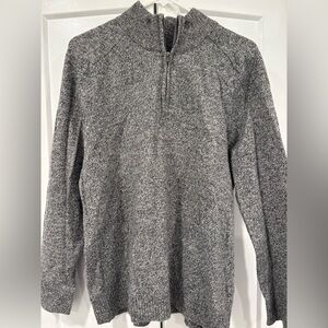 J. Crew Men's Heathered Gray Zip-Up Sweater